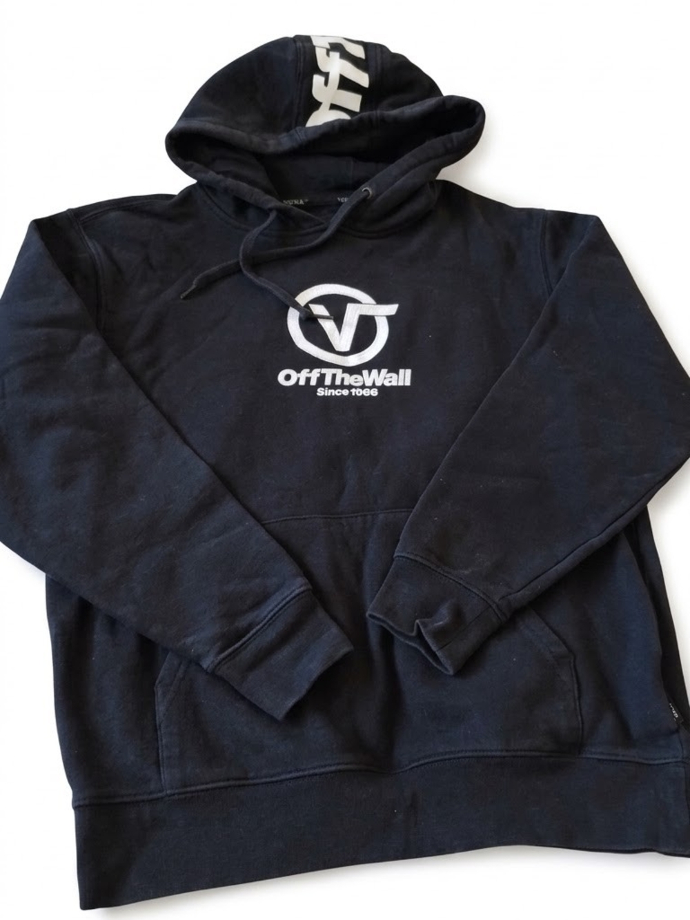 Vans Black Off The Wall Pullover Hoodie with White Logo